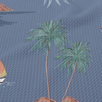 Summer Ocean Vacation Birdseye Piqué