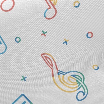 Colorful And Lively Notes Twill