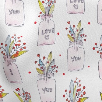 I Love You Creative Potted Pla Stretch Ponte