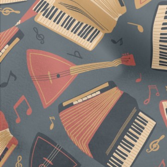 Accordion And Guitar Micro Fleece