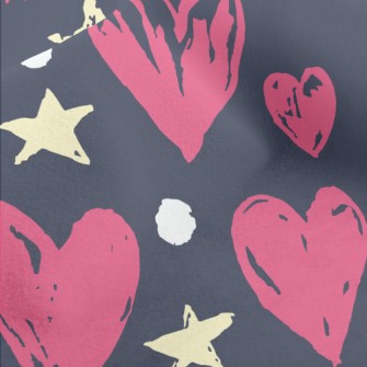 Graffiti Style Hearts Micro Fleece
