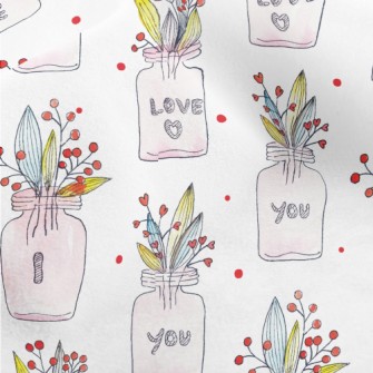 I Love You Creative Potted Pla Micro Fleece