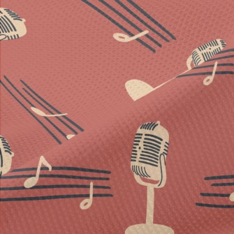 Stylish Music Microphone Piqué