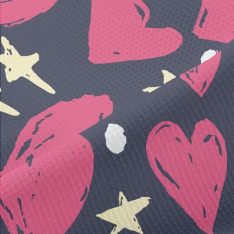 Graffiti Style Hearts Piqué