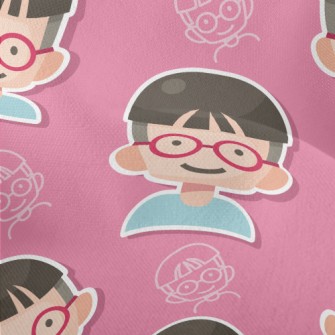 Little Melon Boy With Glasses Lightweight Performance Linen