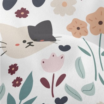 Big-headed Cat Visiting The Ga Lightweight Performance Linen