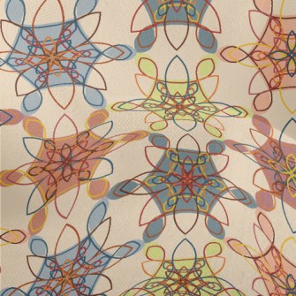 Neatly Arranged Flowers Lightweight Performance Linen