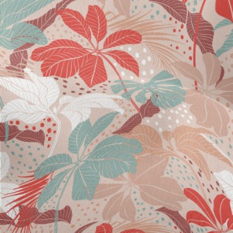 Colorful Tropical Rainforest Lightweight Performance Linen