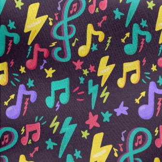 Colorful Fluorescent Notes Jersey Backed Fleece