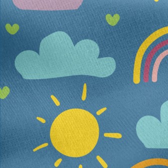 Big Sun Little Rainbow Jersey Backed Fleece