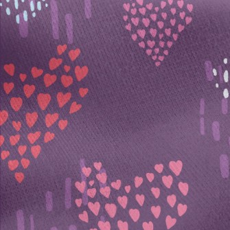 Small Hearts Gather Big Hearts Jersey Backed Fleece