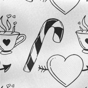 Sweet Lollipop Love Tea Jersey Backed Fleece