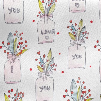 I Love You Creative Potted Pla Jersey Backed Fleece