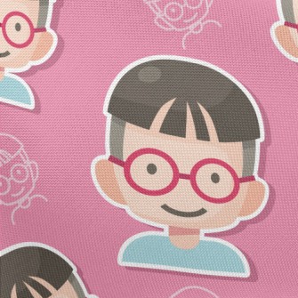 Little Melon Boy With Glasses Pongee