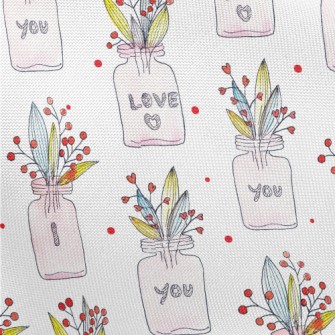 I Love You Creative Potted Pla Pongee