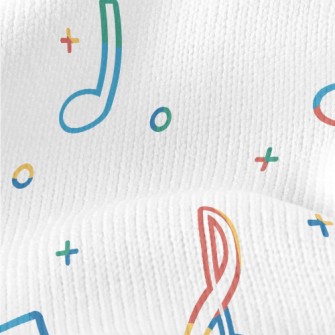 Colorful And Lively Notes Stretch Jersey