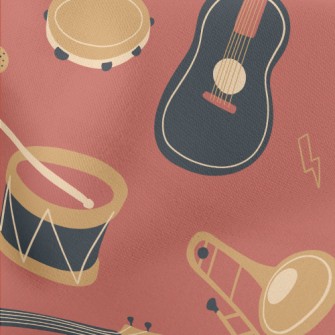 Electronic Keyboard Guitar Hor Lightweight Cotton Poplin