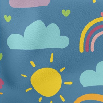 Big Sun Little Rainbow Lightweight Cotton Poplin