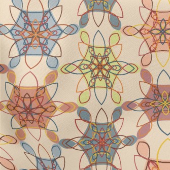 Neatly Arranged Flowers Lightweight Cotton Poplin