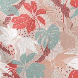 Colorful Tropical Rainforest Lightweight Cotton Poplin