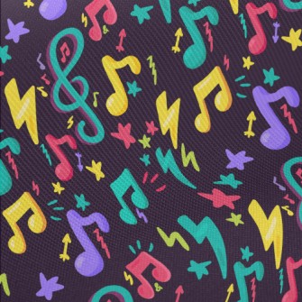 Colorful Fluorescent Notes Midweight Cotton Poplin