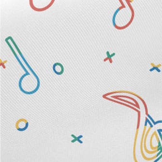 Colorful And Lively Notes Midweight Cotton Poplin