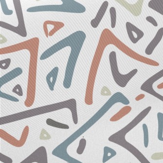 Colorful Multi-color Boomerang Midweight Cotton Poplin