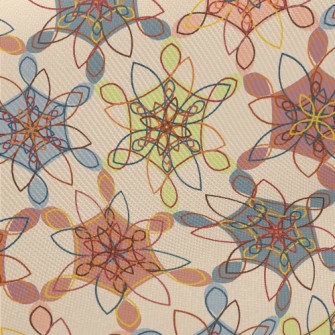 Neatly Arranged Flowers Midweight Cotton Poplin