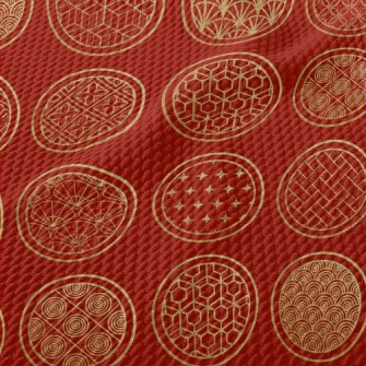 Traditional Pattern Round Birdseye Piqué