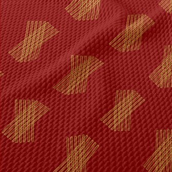 Rectangular Geometric Lines Birdseye Piqué