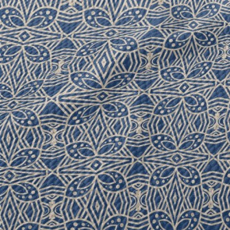 Retro Geometric Pattern Birdseye Piqué