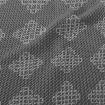 Grid Pattern Rhombus Birdseye Piqué