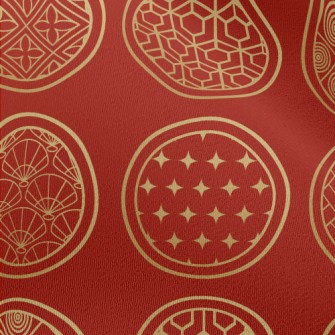 Traditional Pattern Round Chiffon