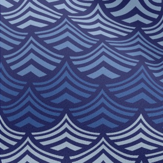 Cartoon Gradient Waves Chiffon