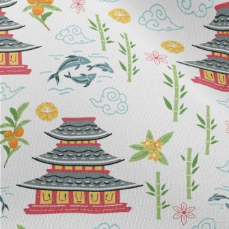 Japanese Pagoda Elements Chiffon