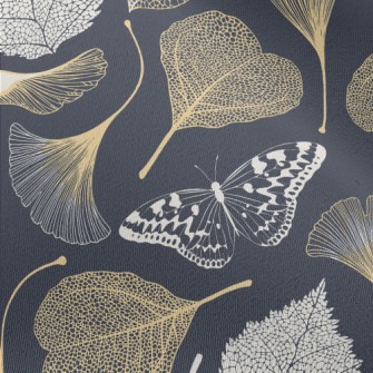 Ginkgo Leaf And Maple Leaf Chiffon