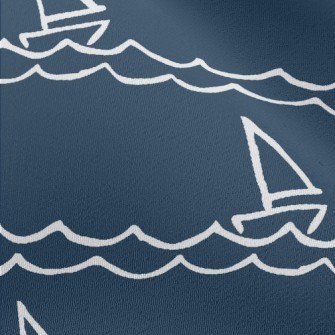 Sailboat And Waves Chiffon