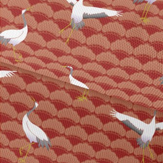 Japanese Crane Pattern Waterproof Oxford