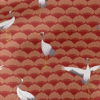 Japanese Crane Pattern Waterproof Canvas