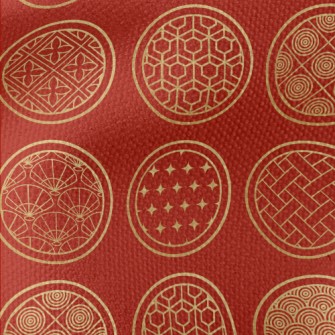 Traditional Pattern Round Waterproof Canvas