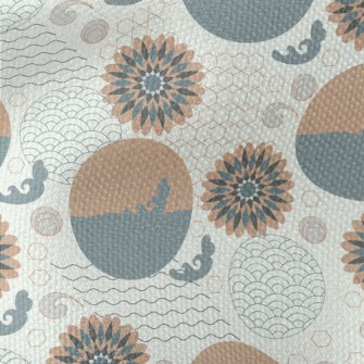 Japanese Retro Round Waterproof Canvas