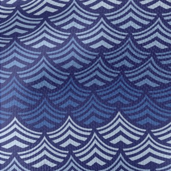 Cartoon Gradient Waves Waterproof Canvas