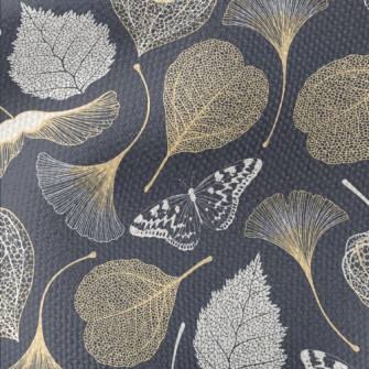 Ginkgo Leaf And Maple Leaf Waterproof Canvas