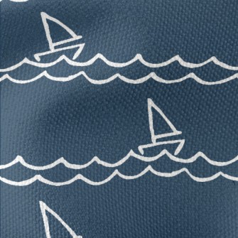 Sailboat And Waves Waterproof Canvas