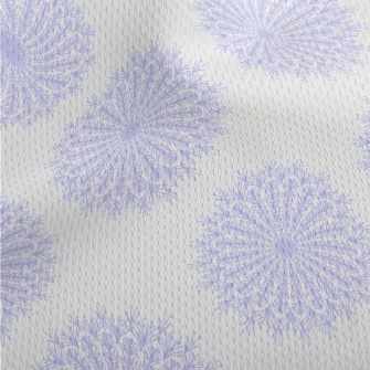 Purple Lace Snowflakes Athletic Mesh Flat Back