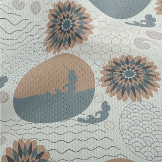 Japanese Retro Round Athletic Mesh Flat Back