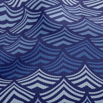 Cartoon Gradient Waves Athletic Mesh Flat Back