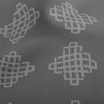 Grid Pattern Rhombus Athletic Mesh Flat Back