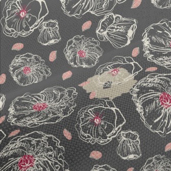 Abstract Hand Drawn Bouquet Performance Linen