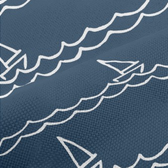 Sailboat And Waves Performance Linen